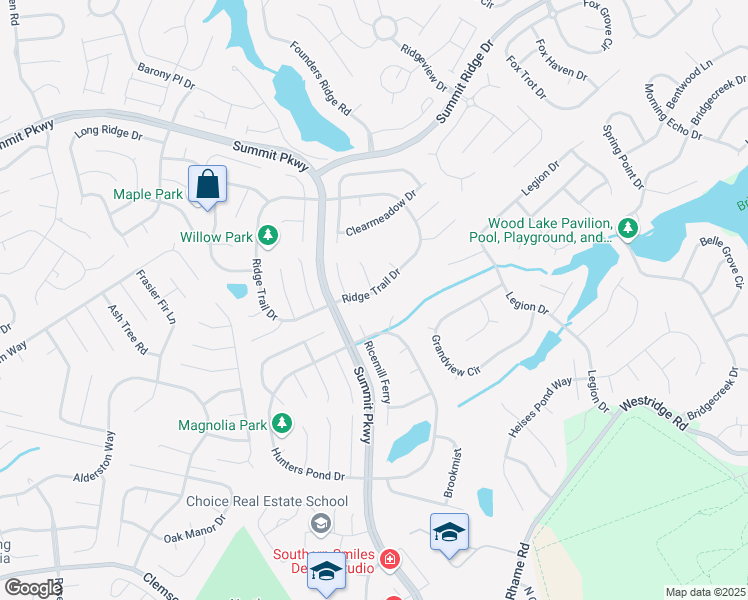 map of restaurants, bars, coffee shops, grocery stores, and more near 110 Ridge Trail Drive in Columbia