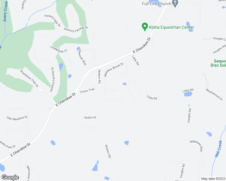 map of restaurants, bars, coffee shops, grocery stores, and more near 307 Meadow Overlook in Woodstock