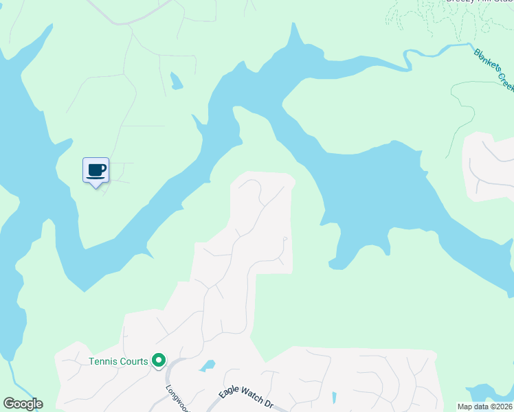 map of restaurants, bars, coffee shops, grocery stores, and more near 1081 Longwood Drive in Woodstock