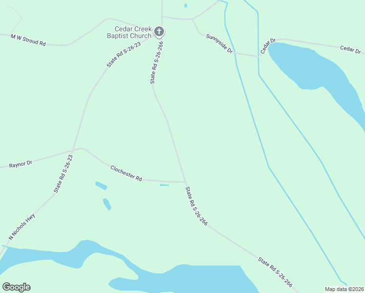 map of restaurants, bars, coffee shops, grocery stores, and more near 9060 State Road S-26-266 in Nichols