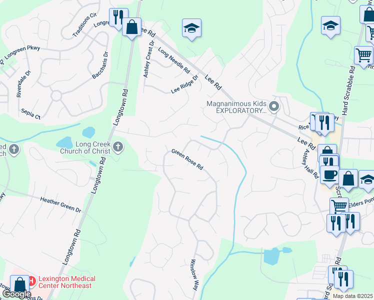 map of restaurants, bars, coffee shops, grocery stores, and more near 100 Trowbridge Road in Columbia