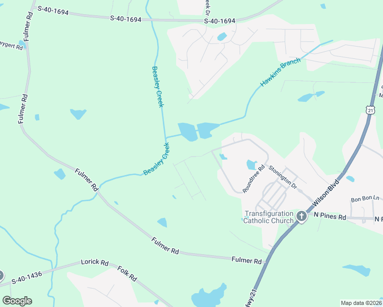 map of restaurants, bars, coffee shops, grocery stores, and more near 407 Leathertree Lane in Blythewood