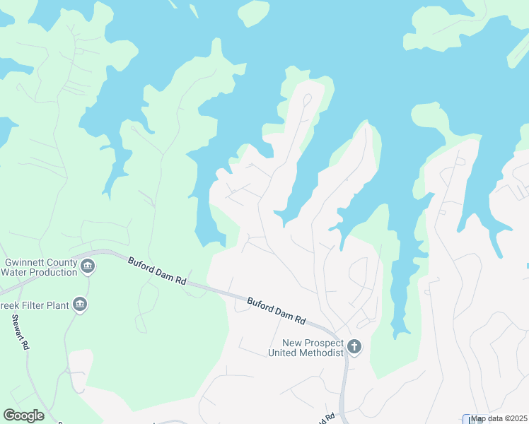 map of restaurants, bars, coffee shops, grocery stores, and more near 6255 Lakeview Drive in Buford
