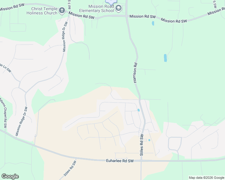 map of restaurants, bars, coffee shops, grocery stores, and more near 72 Tower Drive Southwest in Cartersville