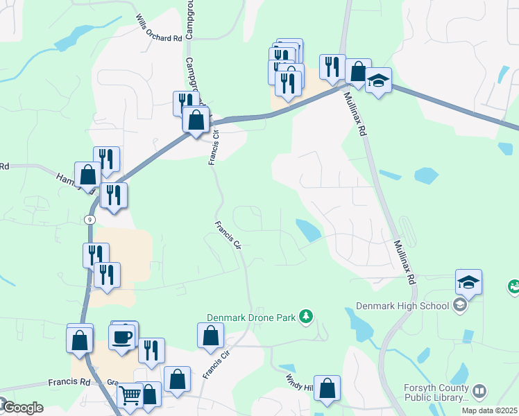 map of restaurants, bars, coffee shops, grocery stores, and more near 1635 Hampton Oaks Drive in Alpharetta