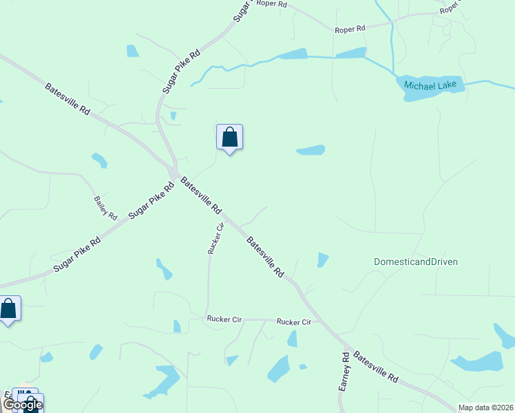 map of restaurants, bars, coffee shops, grocery stores, and more near 3039 Batesville Rd in Woodstock