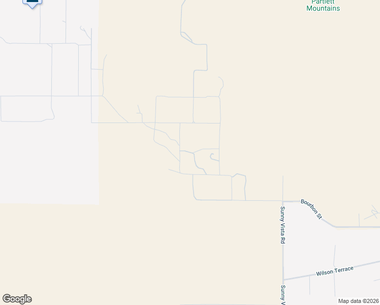 map of restaurants, bars, coffee shops, grocery stores, and more near 5517 Bartlett Mountain Road in Joshua Tree