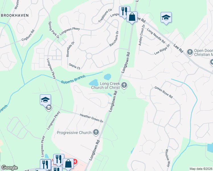 map of restaurants, bars, coffee shops, grocery stores, and more near 707-719 Longtown Road in Columbia