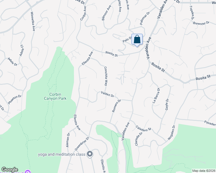 map of restaurants, bars, coffee shops, grocery stores, and more near 4522 Conchita Way in Los Angeles
