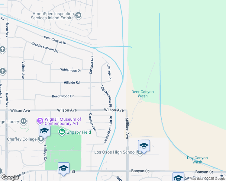 map of restaurants, bars, coffee shops, grocery stores, and more near 11197 Martingale Way in Rancho Cucamonga