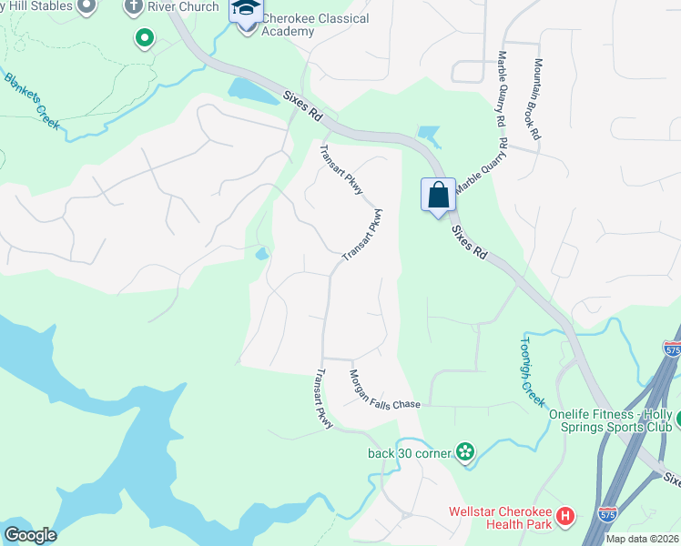 map of restaurants, bars, coffee shops, grocery stores, and more near 505 Transart Parkway in Canton