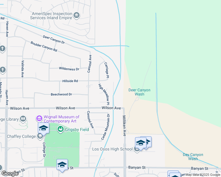 map of restaurants, bars, coffee shops, grocery stores, and more near 11197 Martingale Way in Rancho Cucamonga