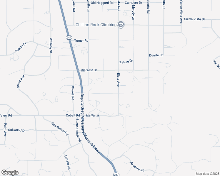 map of restaurants, bars, coffee shops, grocery stores, and more near 57220 Spencer Road in Yucca Valley