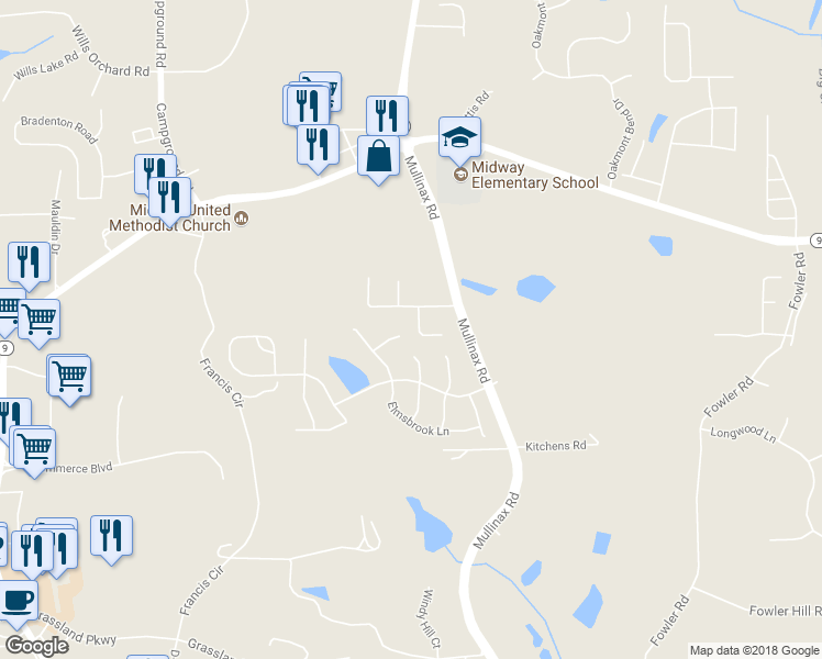 map of restaurants, bars, coffee shops, grocery stores, and more near 430 Weston Walk in Alpharetta