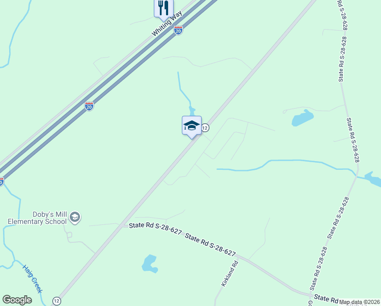 map of restaurants, bars, coffee shops, grocery stores, and more near 1853 Fort Jackson Road in Lugoff