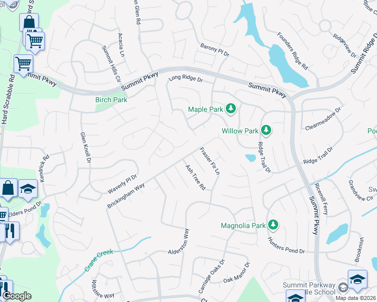 map of restaurants, bars, coffee shops, grocery stores, and more near 849 Brickingham Way in Columbia