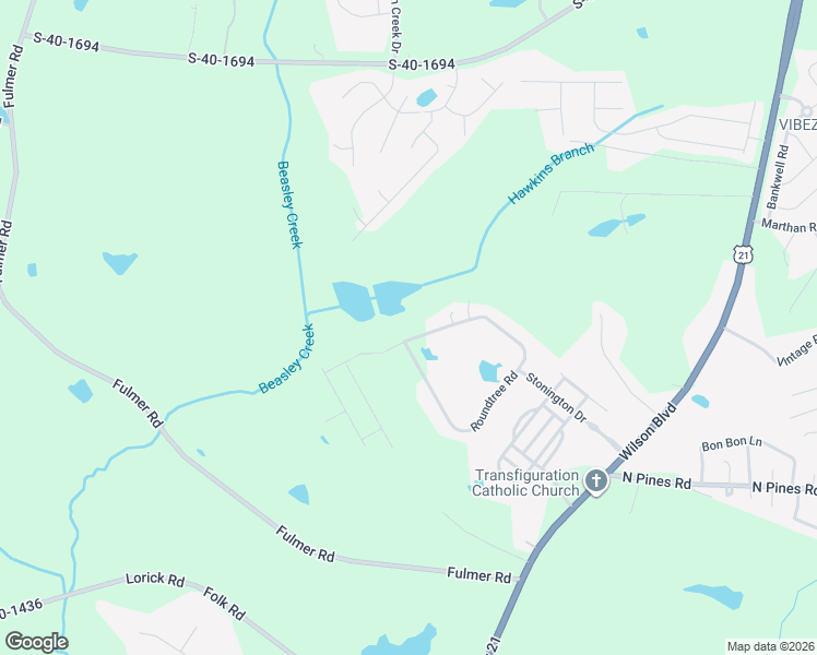map of restaurants, bars, coffee shops, grocery stores, and more near 216 Roundtree Road in Blythewood