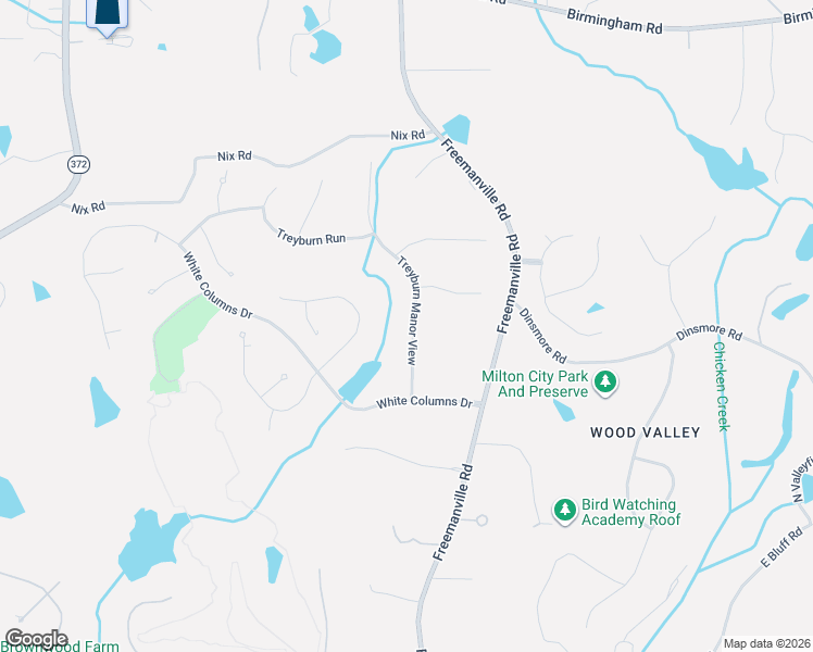 map of restaurants, bars, coffee shops, grocery stores, and more near 15345 Treyburn Manor View in Alpharetta