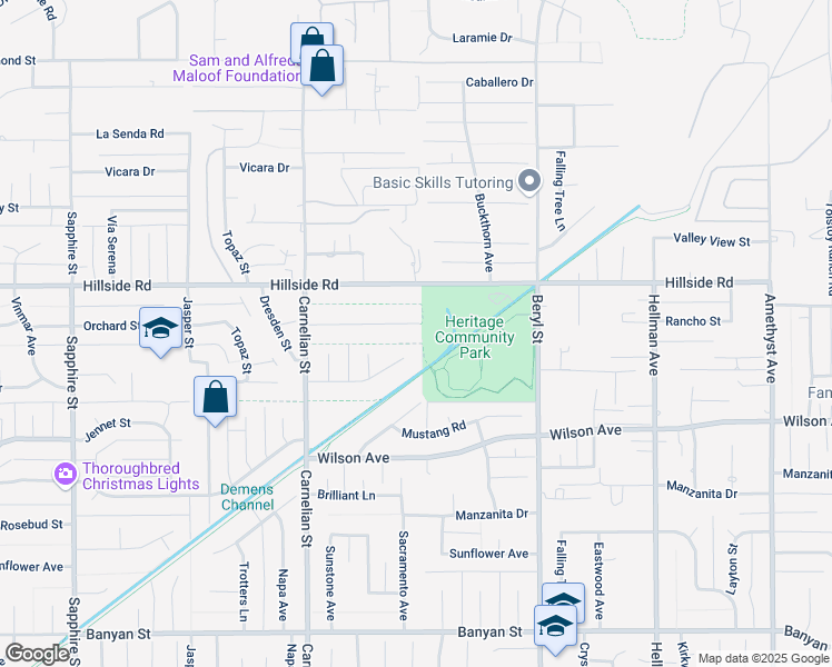 map of restaurants, bars, coffee shops, grocery stores, and more near 8891 Rancho Street in Rancho Cucamonga