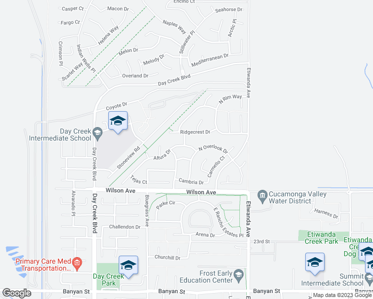 map of restaurants, bars, coffee shops, grocery stores, and more near 12718 Altura Drive in Rancho Cucamonga