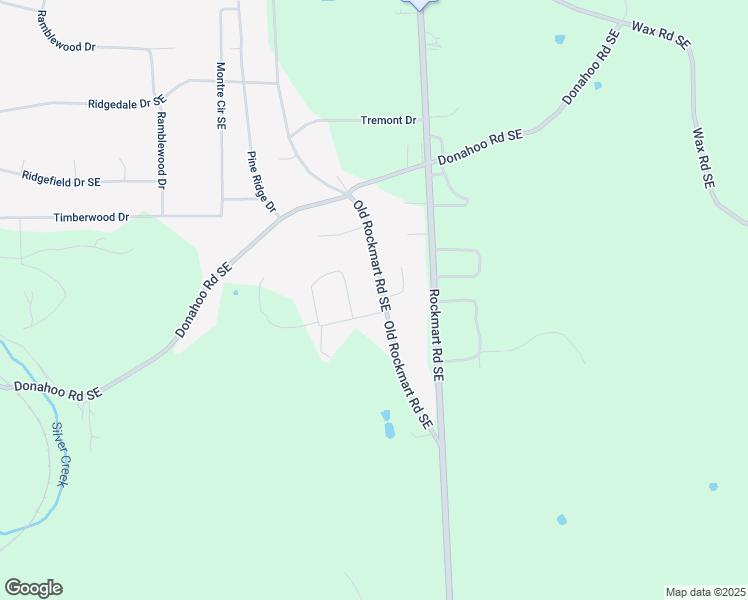 map of restaurants, bars, coffee shops, grocery stores, and more near 1600 Old Rockmart Road Southeast in Silver Creek