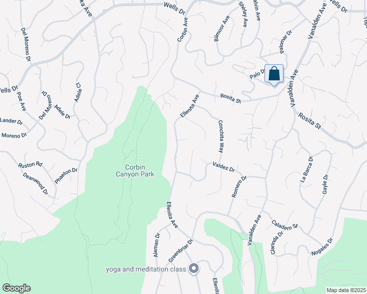 map of restaurants, bars, coffee shops, grocery stores, and more near 4571 Ellenita Avenue in Los Angeles