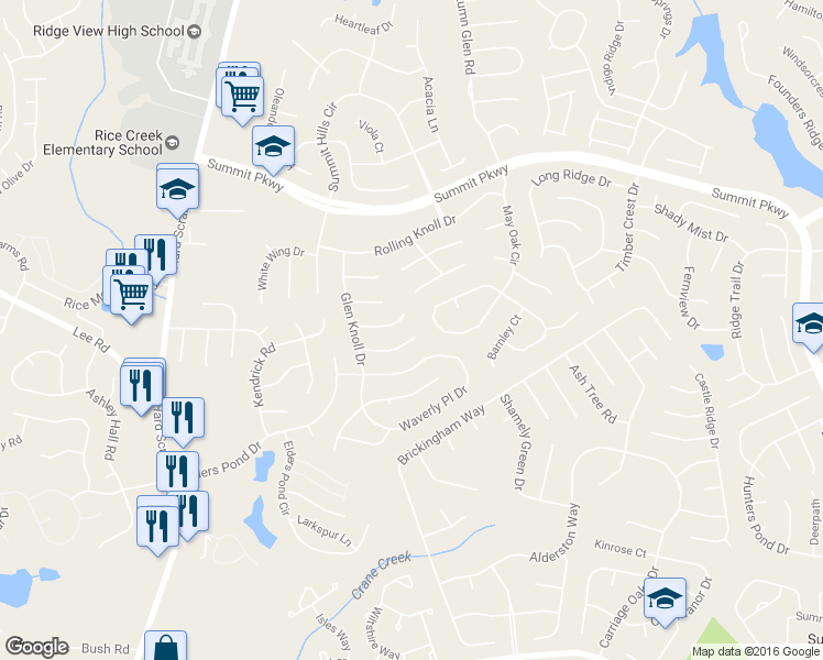 map of restaurants, bars, coffee shops, grocery stores, and more near 55 Glen Knoll Place in Columbia