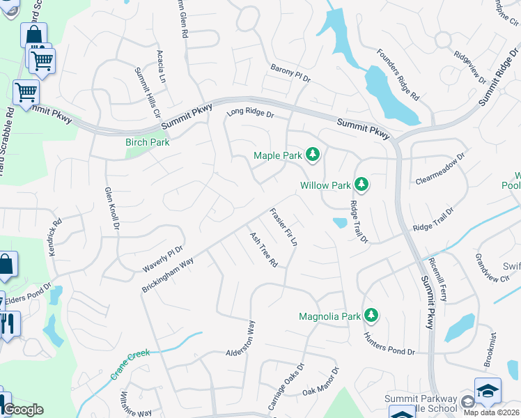 map of restaurants, bars, coffee shops, grocery stores, and more near 849 Brickingham Way in Columbia