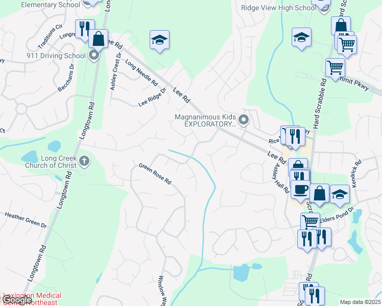 map of restaurants, bars, coffee shops, grocery stores, and more near 305 Trowbridge Road in Columbia