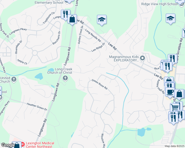 map of restaurants, bars, coffee shops, grocery stores, and more near 4 Holly Thorn Court in Columbia