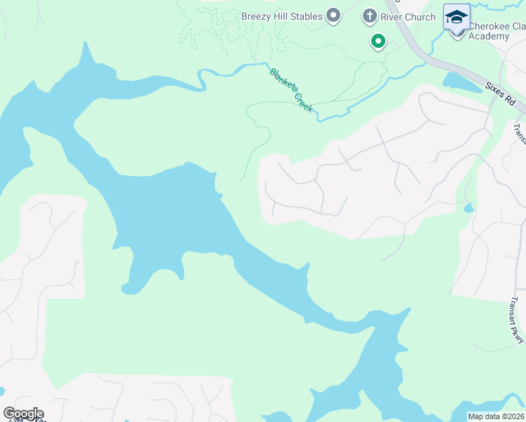 map of restaurants, bars, coffee shops, grocery stores, and more near 502 Winship Estates Point in Canton