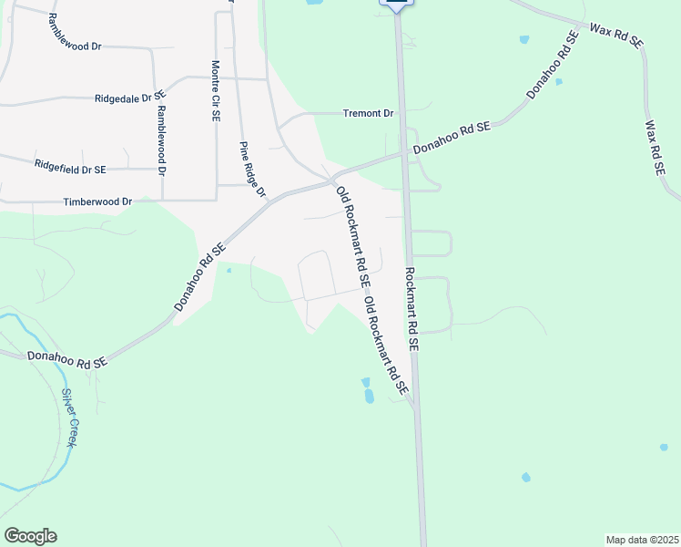 map of restaurants, bars, coffee shops, grocery stores, and more near 1600 Old Rockmart Road Southeast in Silver Creek