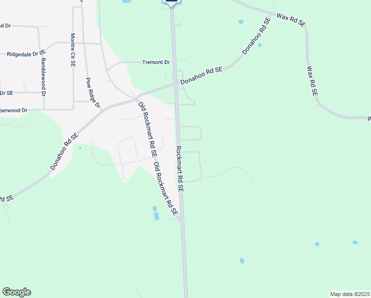 map of restaurants, bars, coffee shops, grocery stores, and more near 4961 Rockmart Road Southeast in Silver Creek