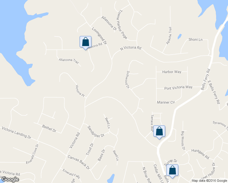 map of restaurants, bars, coffee shops, grocery stores, and more near 478 Victoria Road in Woodstock