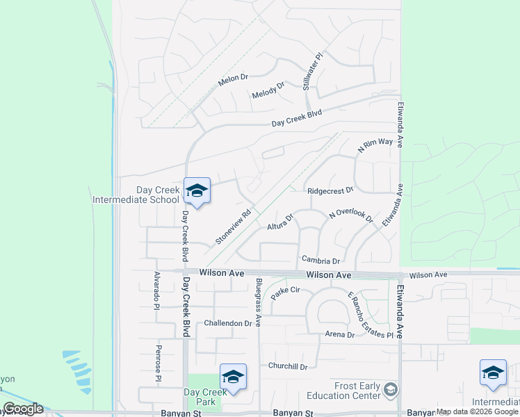 map of restaurants, bars, coffee shops, grocery stores, and more near 5523 Stoneview Road in Rancho Cucamonga