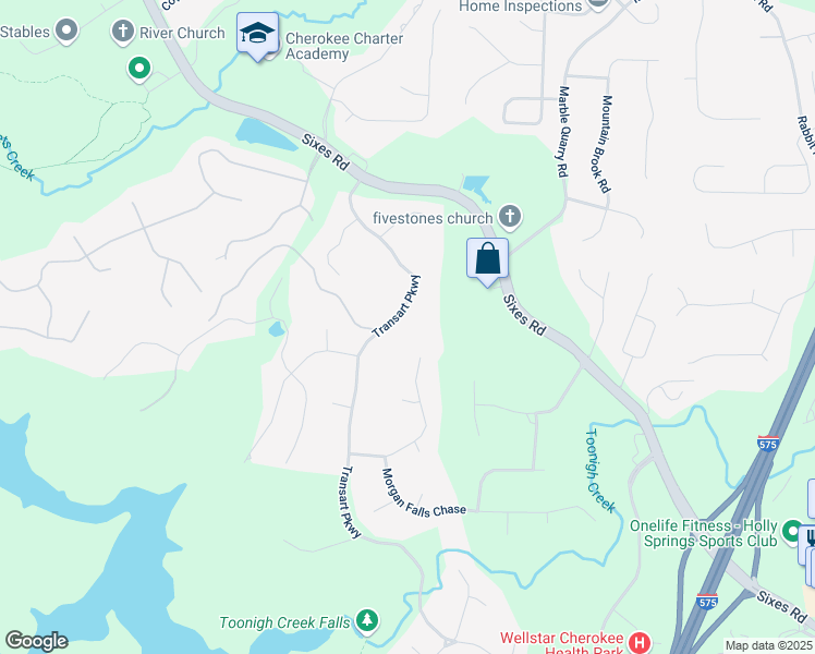 map of restaurants, bars, coffee shops, grocery stores, and more near 441 Transart Parkway in Canton