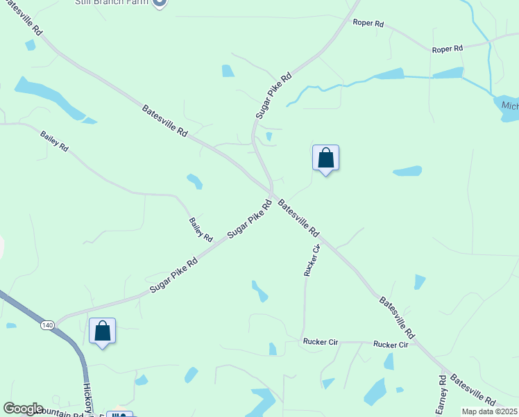 map of restaurants, bars, coffee shops, grocery stores, and more near 2069-2373 Sugar Pike Road in Canton