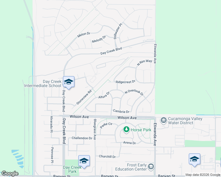 map of restaurants, bars, coffee shops, grocery stores, and more near 12637 Altura Drive in Rancho Cucamonga