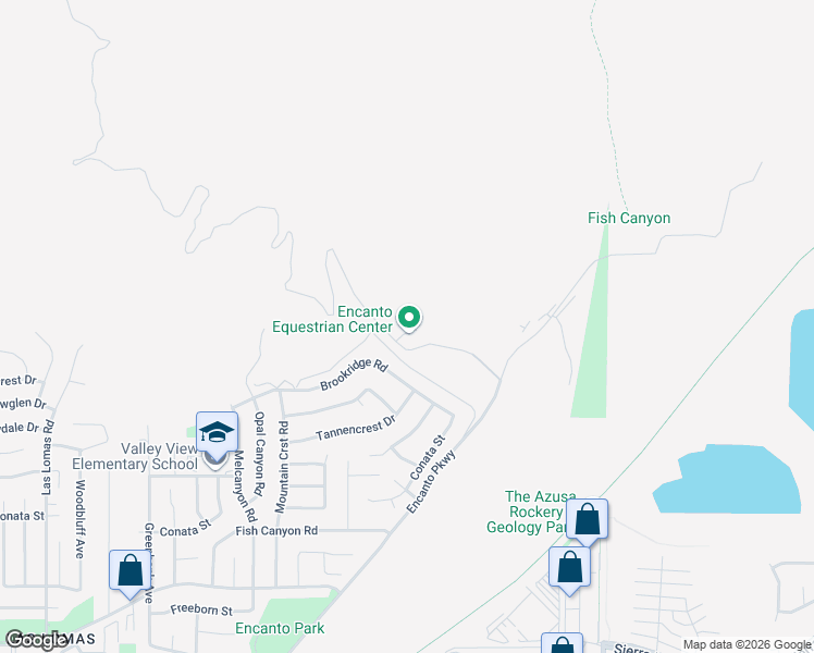 map of restaurants, bars, coffee shops, grocery stores, and more near 3737 Encanto Parkway in Duarte