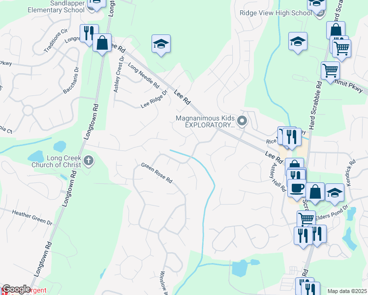 map of restaurants, bars, coffee shops, grocery stores, and more near 7 Red Thorn Court in Columbia
