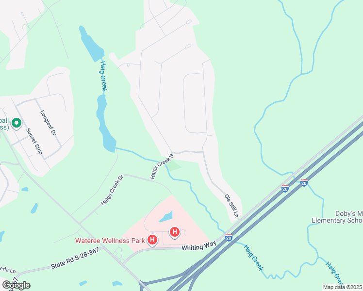 map of restaurants, bars, coffee shops, grocery stores, and more near 204 Wooten Pond Road in Elgin