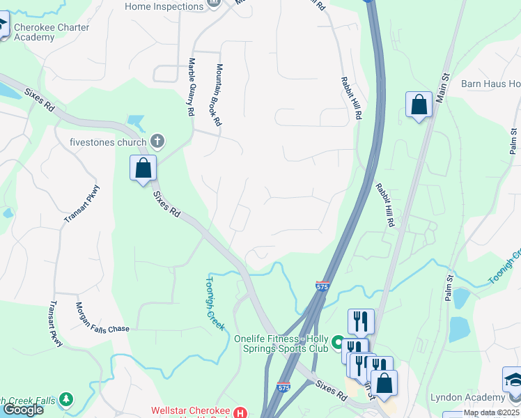 map of restaurants, bars, coffee shops, grocery stores, and more near 571 Wentworth Court in Canton