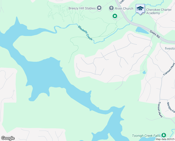 map of restaurants, bars, coffee shops, grocery stores, and more near 112 Estates At The Lake Drive in Canton