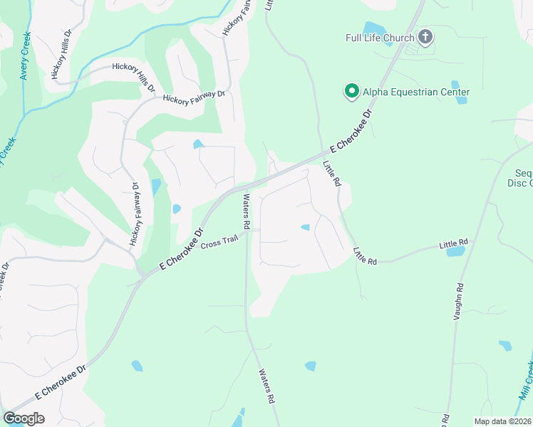 map of restaurants, bars, coffee shops, grocery stores, and more near 1038 Meadow Brook Drive in Woodstock