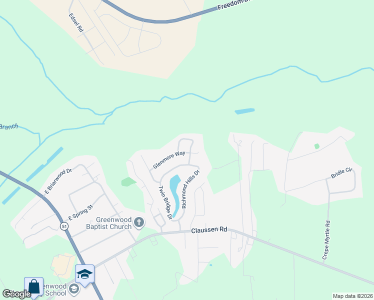 map of restaurants, bars, coffee shops, grocery stores, and more near 2013 Glenmore Way in Florence