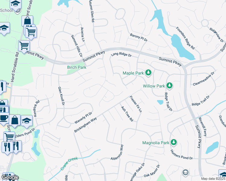 map of restaurants, bars, coffee shops, grocery stores, and more near 2 May Oak Court in Columbia