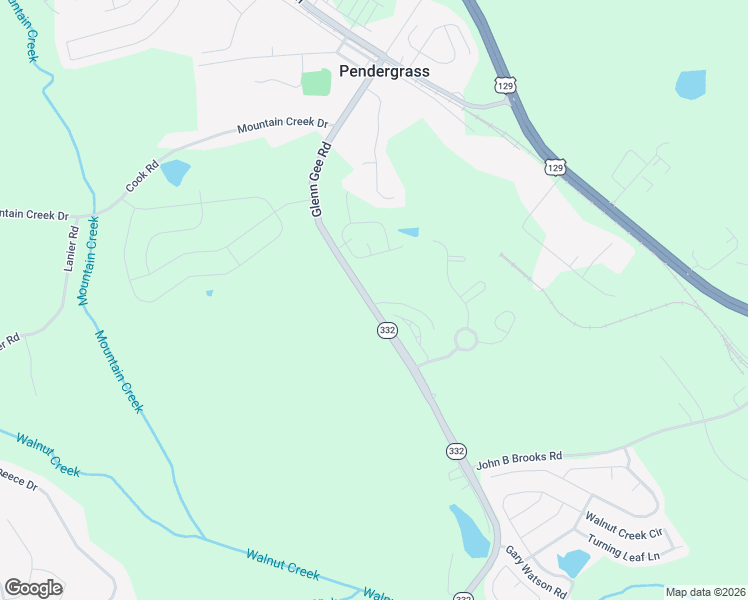map of restaurants, bars, coffee shops, grocery stores, and more near 270 Brooks Loop in Pendergrass