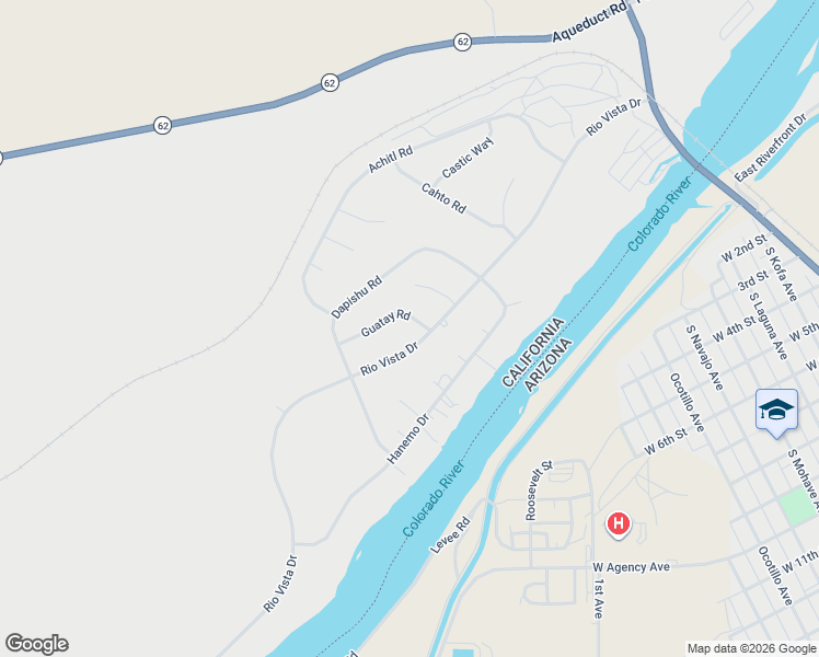 map of restaurants, bars, coffee shops, grocery stores, and more near 153121 Guatay Road in Big River