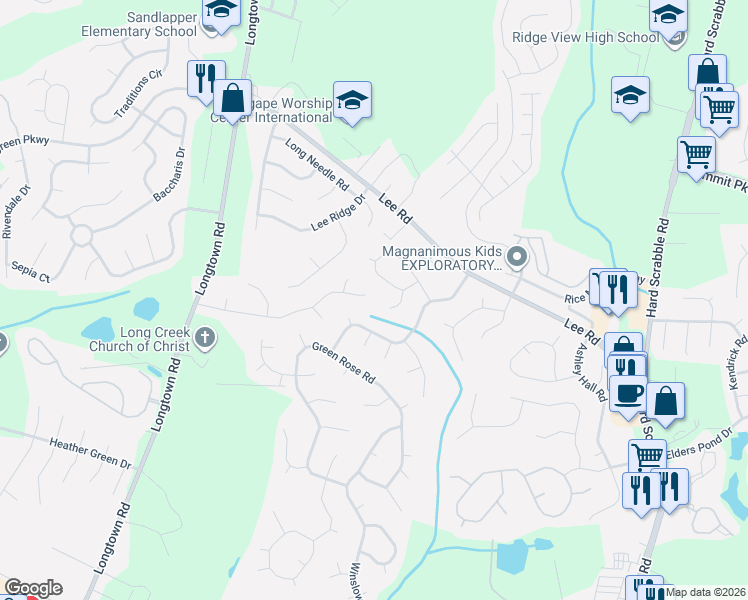 map of restaurants, bars, coffee shops, grocery stores, and more near 205 Trowbridge Road in Columbia