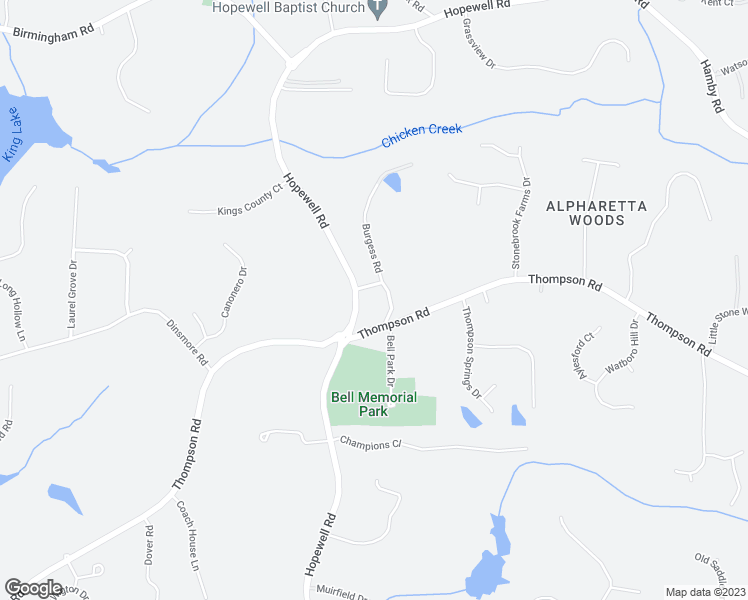 map of restaurants, bars, coffee shops, grocery stores, and more near 15355 Hopewell Road in Alpharetta